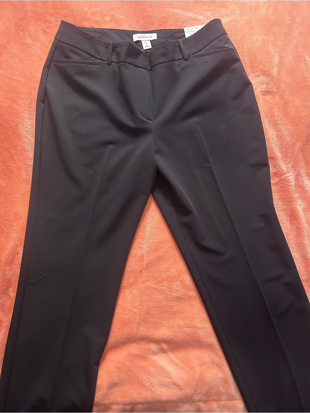 Liz Claiborne Blue Straight-Leg Dress Trousers